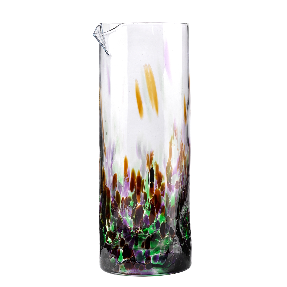 Meerlaagse glazen waterkan 0,9 liter 21 cm Banderoles multicolor Aanbieding Meerlaagse glazen waterkan 0,9 liter 21 cm Banderoles multicolor Aanbieding