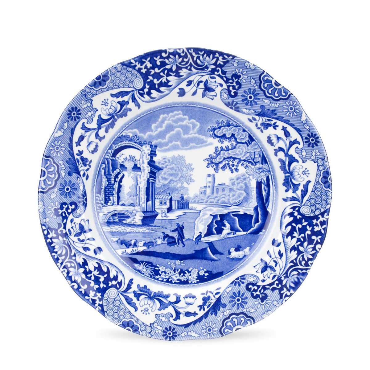 Set van 4 middelgrote terracotta borden, Engelse stijl, Blue Italian decor Aanbieding Set van 4 middelgrote terracotta borden, Engelse stijl, Blue Italian decor Aanbieding