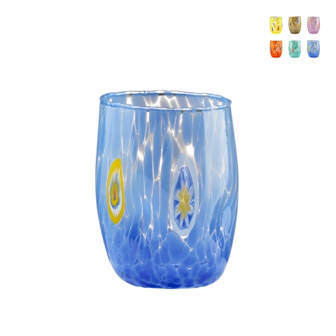 Ensemble de 6 verres à eau en verre forme arrondie 10cm Bombetta Promotion