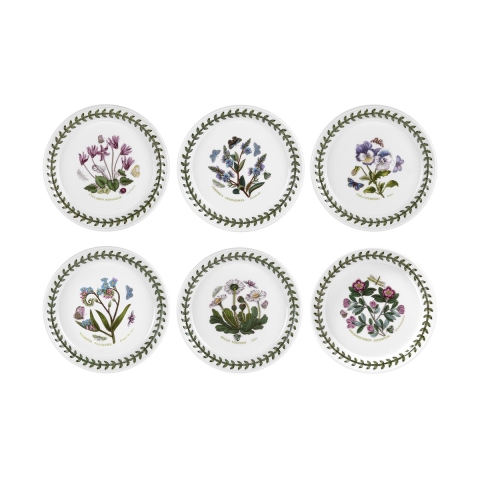 Set de 6 assiettes à pain en porcelaine 16,5 cm Botanic Garden Promotion