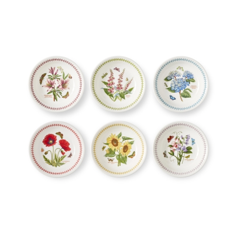 Ensemble de 6 assiettes creuses 22 cm en porcelaine Portmeirion Botanic Garden Meadow Promotion