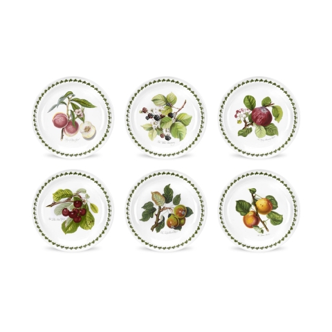 Set van 6 platte porseleinen borden 20cm Portmeirion Pomona Aanbieding