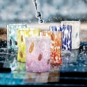 Ensemble de 6 verres à eau en verre coloré assortis 10 cm Murrine Vente