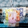 Ensemble de 6 verres à eau en verre coloré assortis 10 cm Murrine Vente
