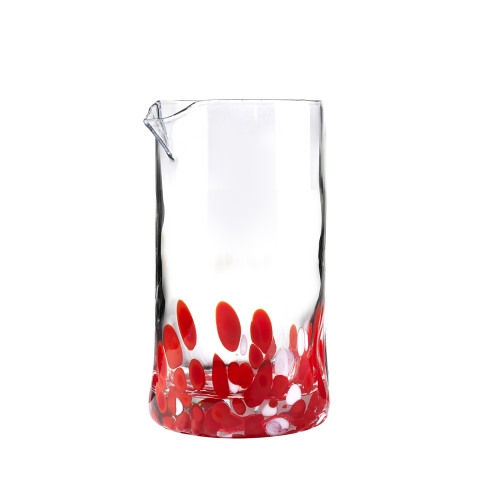 Carafe à eau en verre rouge 0,5L de table avec décorations Venise Promotion