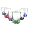 Ensemble de 6 verres à eau de table, couleurs assorties, décorations 10 cm Venise Promotion