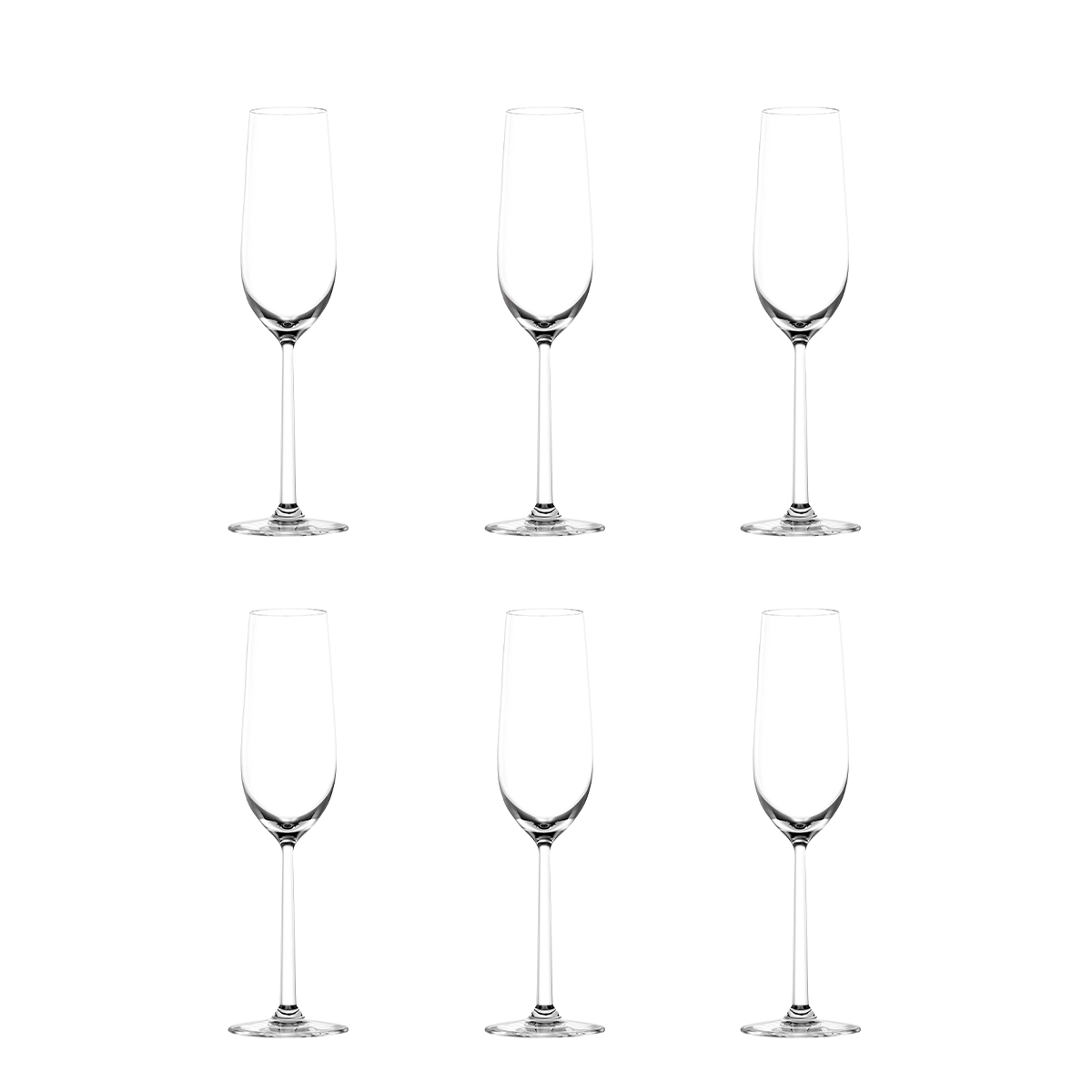 Lot de 6 flûtes à champagne en verre 250 ml Shanghai Promotion Lot de 6 flûtes à champagne en verre 250 ml Shanghai Promotion