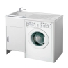 Mobiele wasbak en wasmachine-ombouw met 1 deur en omkeerbare wastafel 9008K Negrari Aanbieding