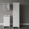 Colonne de salle de bain et buanderie en PVC blanc avec porte D8FC9006K Negrari Choix