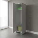 Colonne de salle de bain et buanderie en PVC blanc avec porte D8FC9006K Negrari Remises