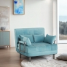Opvouwbare ruimtebesparende velours slaapstoel Deborah Twin Lux Korting
