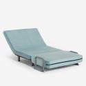 Opvouwbare ruimtebesparende velours slaapstoel Deborah Twin Lux 