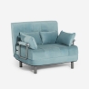 Opvouwbare ruimtebesparende velours slaapstoel Deborah Twin Lux 