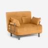 Opvouwbare ruimtebesparende velours slaapstoel Deborah Twin Lux 
