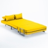 Stoffen slaapfauteuil 2-persoons opklapbare slaapbank Deborah Twin 