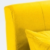 Stoffen slaapfauteuil 2-persoons opklapbare slaapbank Deborah Twin 