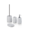 Ensemble d'accessoires de salle de bain en résine blanche Capua Promotion