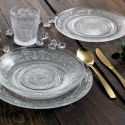 Service de vaisselle 18 pièces en verre transparent avec décor pour 6 personnes Imperial Vente