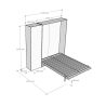 Frans opklapbed met kolom 140x190 Kentaro Korting