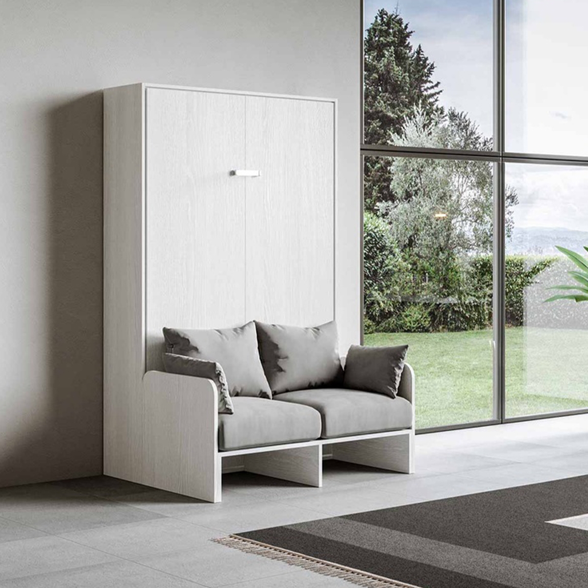Lit escamotable français 140x190 cm avec canapé rembourré Sofà Kentaro Promotion Lit escamotable français 140x190 cm avec canapé rembourré Sofà Kentaro Promotion