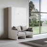 Frans opklapbed 140x190 cm met gestoffeerde bank Sofà Kentaro Aanbieding