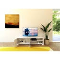 Moderne design TV-meubel met open vak en planken 150x40x40 Lumina Voorraad