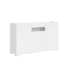 Moderne dressoir met 3 deuren en rookglas 130x40x81 Riflesso Kortingen