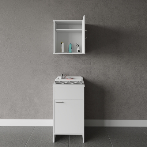Ensemble de meubles de buanderie avec porte et placard suspendu Negrari COMP 1 Promotion