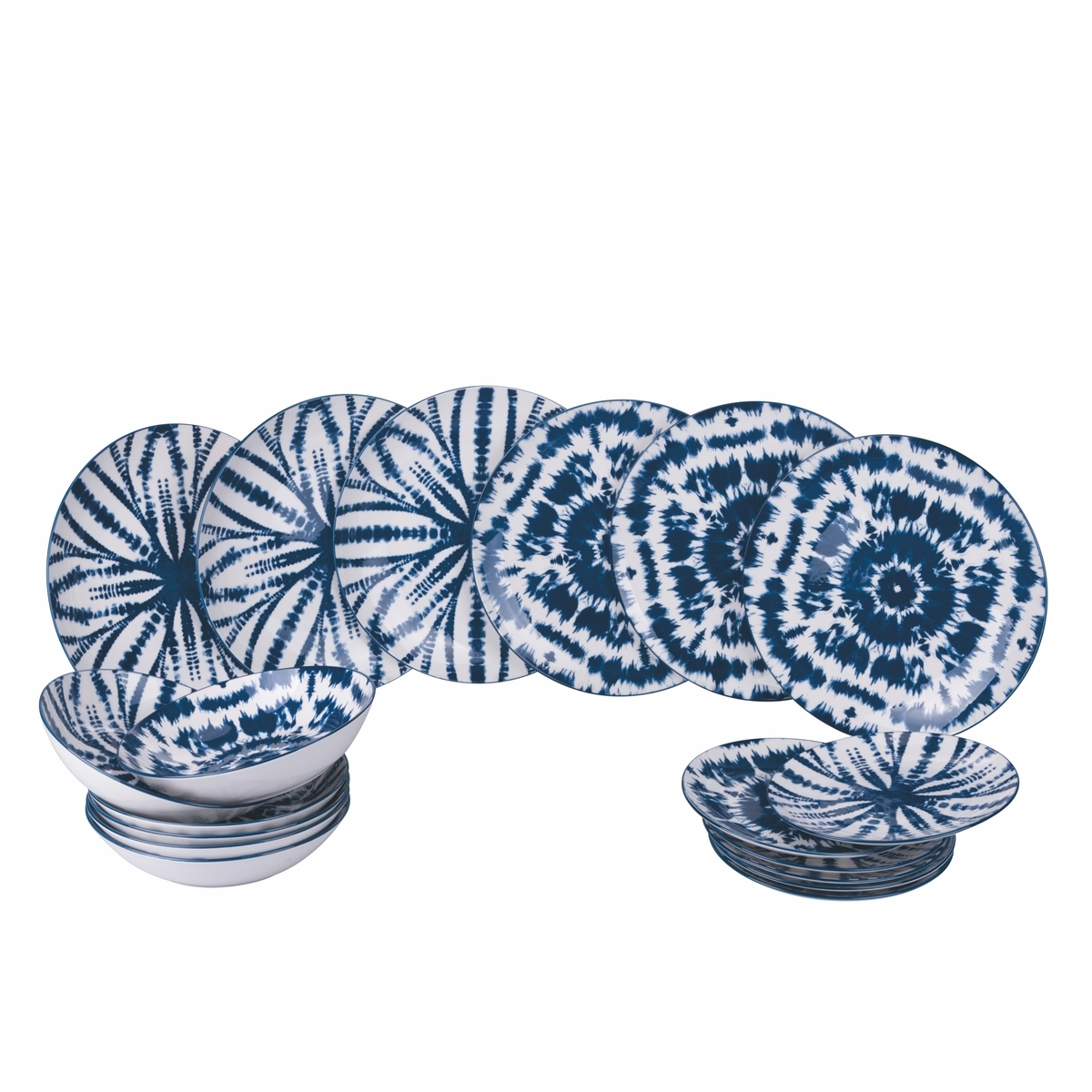 18-delig servies in Japanse Oosterse stijl The Blue Aanbieding 18-delig servies in Japanse Oosterse stijl The Blue Aanbieding