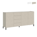 Moderne minimalistische dressoir met 3 deuren en 4 lades 174x40x84 Solaria Aanbieding