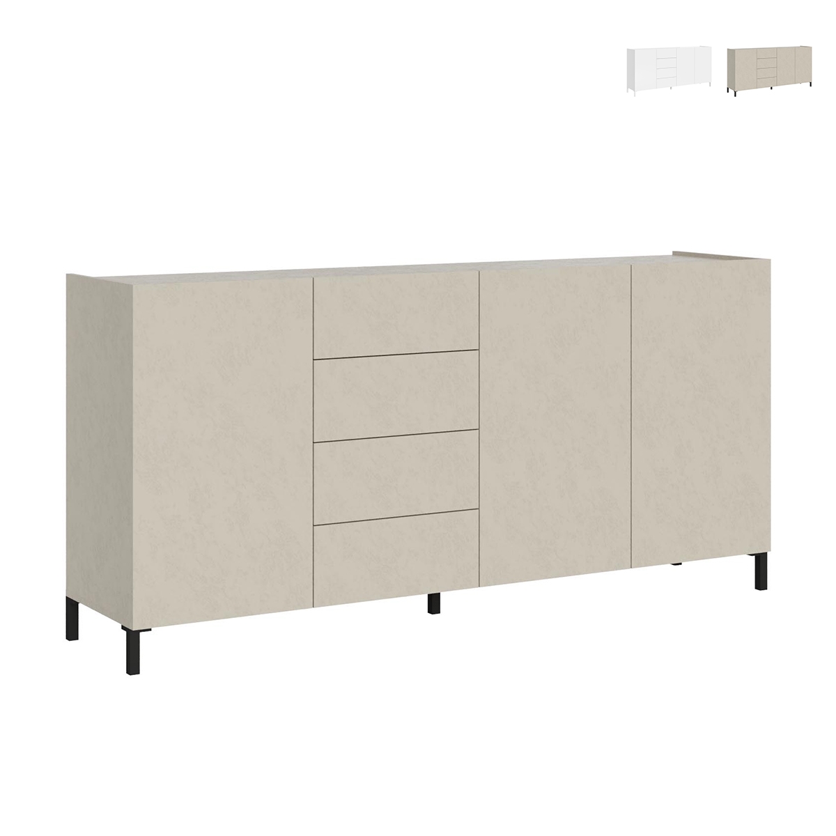 Buffet 3 portes et 4 tiroirs design minimaliste moderne 174x40x84 Solaria Promotion Buffet 3 portes et 4 tiroirs design minimaliste moderne 174x40x84 Solaria Promotion