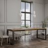 Uitschuifbare tafel 18 zitplaatsen industrieel design 90×180-440 Tecno Evolution Verkoop