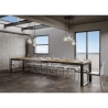 Uitschuifbare tafel 18 zitplaatsen industrieel design 90×180-440 Tecno Evolution Keuze