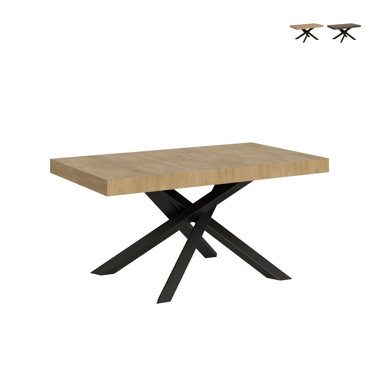 Uitschuifbare tafel met kruispoten modern design 90×160-264 Volantis Aanbod Uitschuifbare tafel met kruispoten modern design 90×160-264 Volantis Aanbod