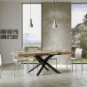 Uitschuifbare tafel met kruispoten modern design 90×160-264 Volantis Catalogus