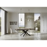 Uitschuifbare moderne eettafel voor woonkamer 90×120-380 Volantis Evolution Catalogus