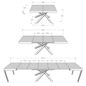 Uitschuifbare moderne eettafel voor woonkamer 90×120-380 Volantis Evolution Prijs