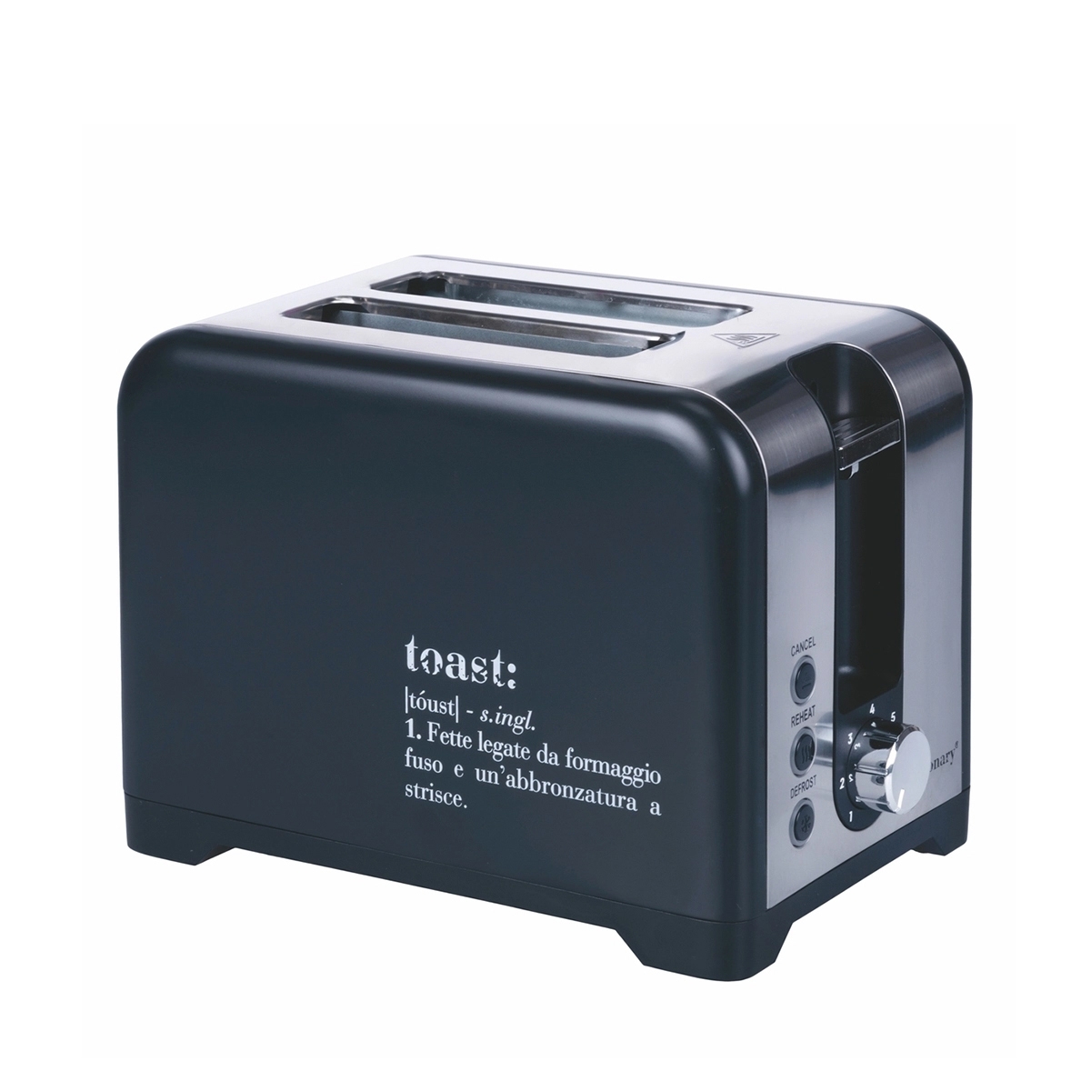 Elektrische 2-slice broodrooster met timer industriële look zwart Victionary Aanbieding Elektrische 2-slice broodrooster met timer industriële look zwart Victionary Aanbieding