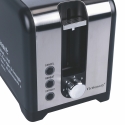 Elektrische 2-slice broodrooster met timer industriële look zwart Victionary Catalogus