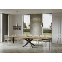 Uitschuifbare eettafel modern industrieel design 90×160-420 Volantis Evolution Kortingen