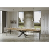 Uitschuifbare eettafel modern industrieel design 90×160-420 Volantis Evolution Kortingen
