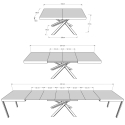Uitschuifbare eettafel modern industrieel design 90×160-420 Volantis Evolution Catalogus