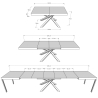 Uitschuifbare eettafel modern industrieel design 90×160-420 Volantis Evolution Catalogus