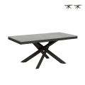 Moderne uitschuifbare tafel met gekruiste poten 90×180-440 Volantis Evolution Aanbieding