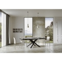 Moderne uitschuifbare tafel met gekruiste poten 90×180-440 Volantis Evolution Catalogus