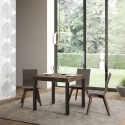 Table extensible carré moderne industriel 90×90-246 Everyday Vente
