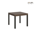 Table extensible carré moderne industriel 90×90-246 Everyday Promotion