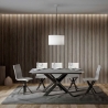 Table extensible design moderne 10 personnes 90×160-220 Ganty Vente