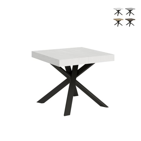 Moderne uitschuifbare vierkante tafel 90×90-194 Clerk Aanbieding