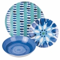 Service de vaisselle 18 pièces style méditerranéen Aquazul Vente